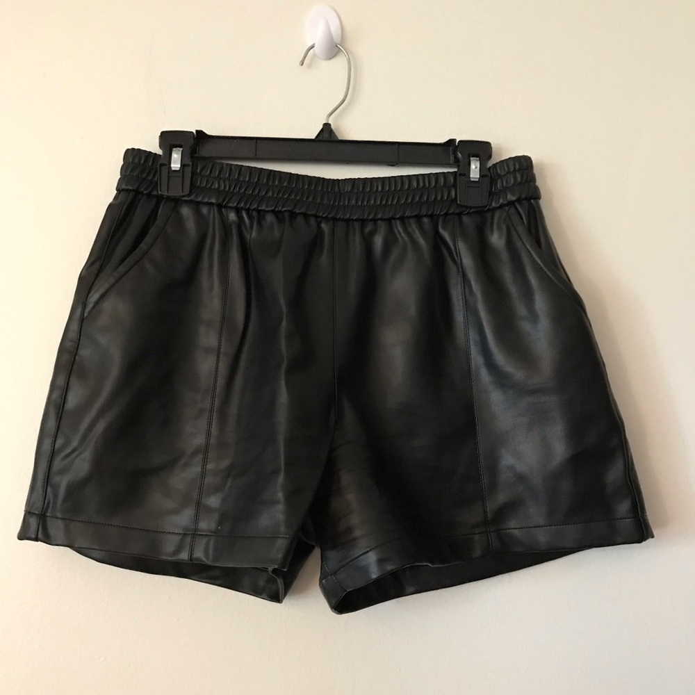 Nice black faux leather shorts